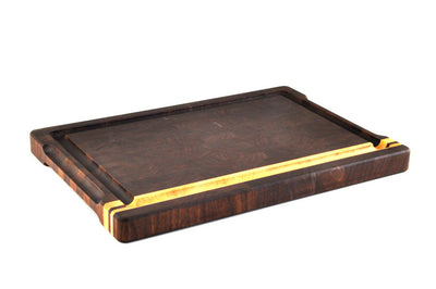 Mastro Kitchen Walnut End Grain Prep Cutting Board: Size 12 x 18 Inches