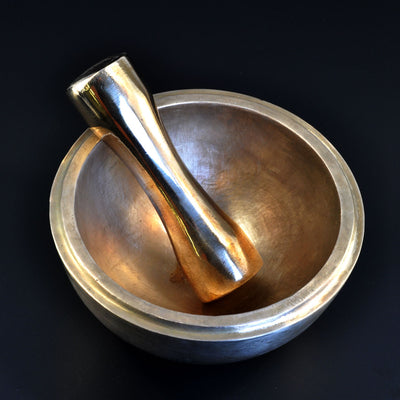 Brushed Austere Bronze Mortar and Pestle