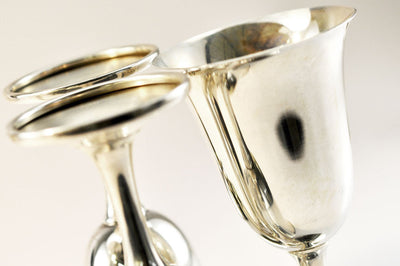 Set of Six Vintage Sterling Silver Goblets by Wallace