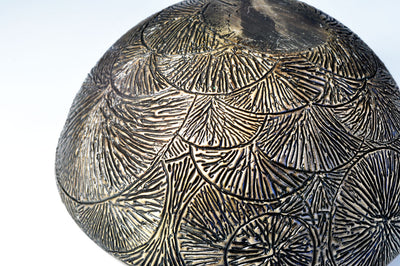 Radiating Tributaries Bronze Mortar and Pestle