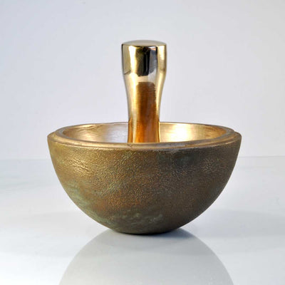 Planetary Surface Bronze Mortar and Pestle