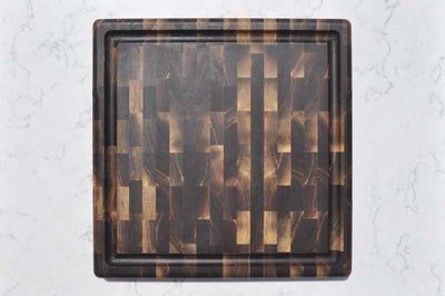 Square Walnut End Grain Butcher Block 16 x 16 x 1.75