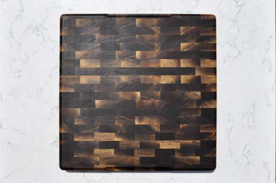 Square Walnut End Grain Butcher Block 16 x 16 x 1.75