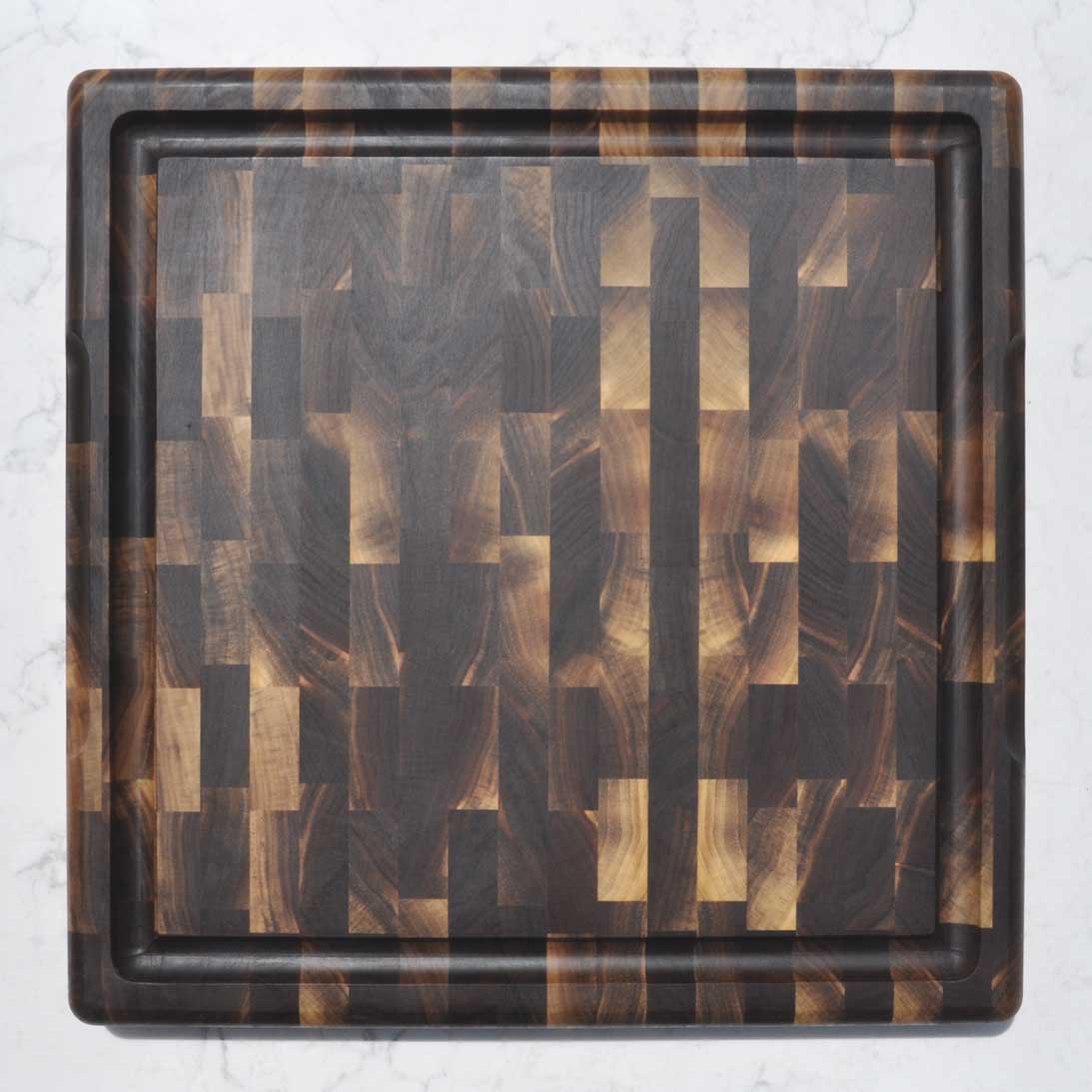 Square Walnut End Grain Butcher Block 16 x 16 x 1.75