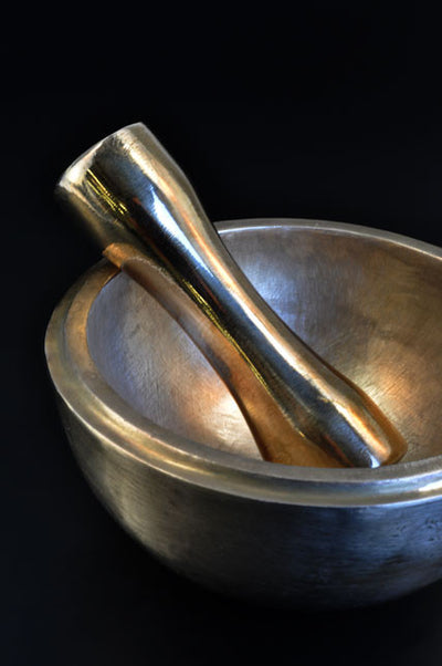 Brushed Austere Bronze Mortar and Pestle
