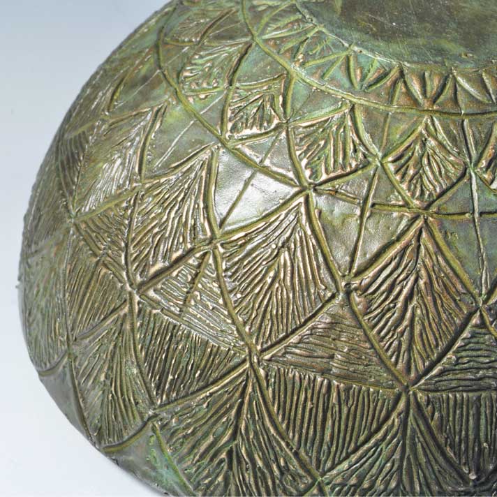 Greek Artichoke Bronze Mortar and Pestle