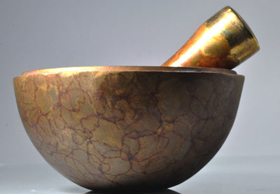 Fountain Paint Bronze Mortar and Pestle